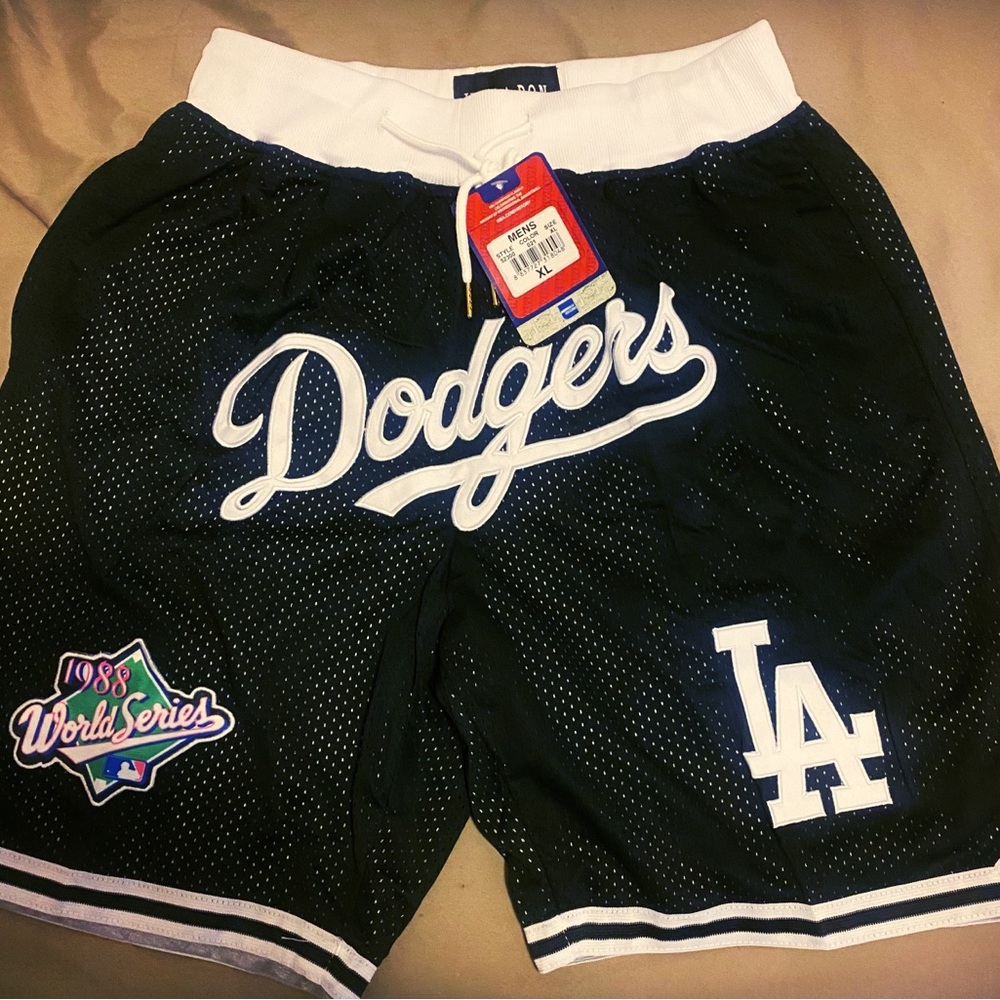 Just Don Los Angeles Dodgers black and White Athletic Shorts